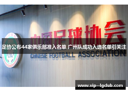 足协公布44家俱乐部准入名单 广州队成功入选名单引关注